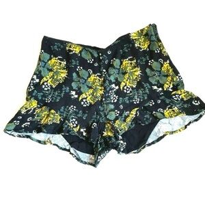FREE PEOPLE fiona floral ruffle flounce bottom mini shorts 4 SOLD OUT STYLE